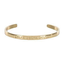 Load image into Gallery viewer, Mini Quote Cuff "DELTA DELTA DELTA"