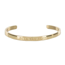 Load image into Gallery viewer, Mini Quote Cuff "ZETA TAU ALPHA"
