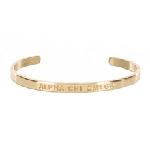 Load image into Gallery viewer, Mini Quote Cuff &quot;ALPHA CHI OMEGA&quot;
