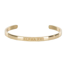 Load image into Gallery viewer, Mini Quote Cuff &quot;ALPHA PHI&quot;
