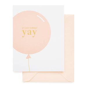 Yay Balloon Birthday Card