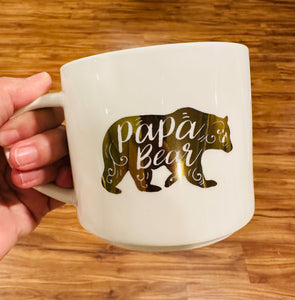 “PAPA BEAR” Gold Bear Mug